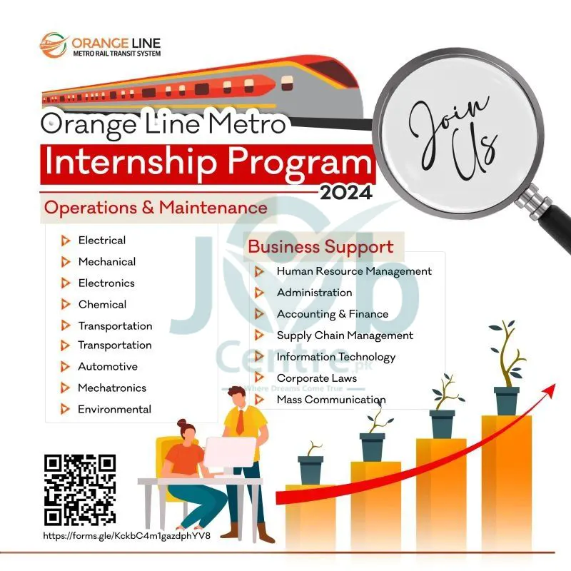 Advertisement for Orange Line Metro Internship Program 2024