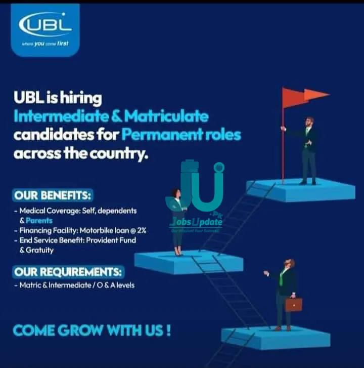 UBL Jobs for Intermediate & MaricPass Students