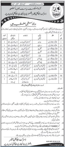 Advertisement for Elementary and Secondary Education Department Jobs 2024