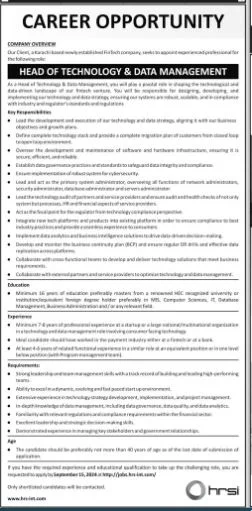 Advertisement for Human Resource Solution International Jobs 2024