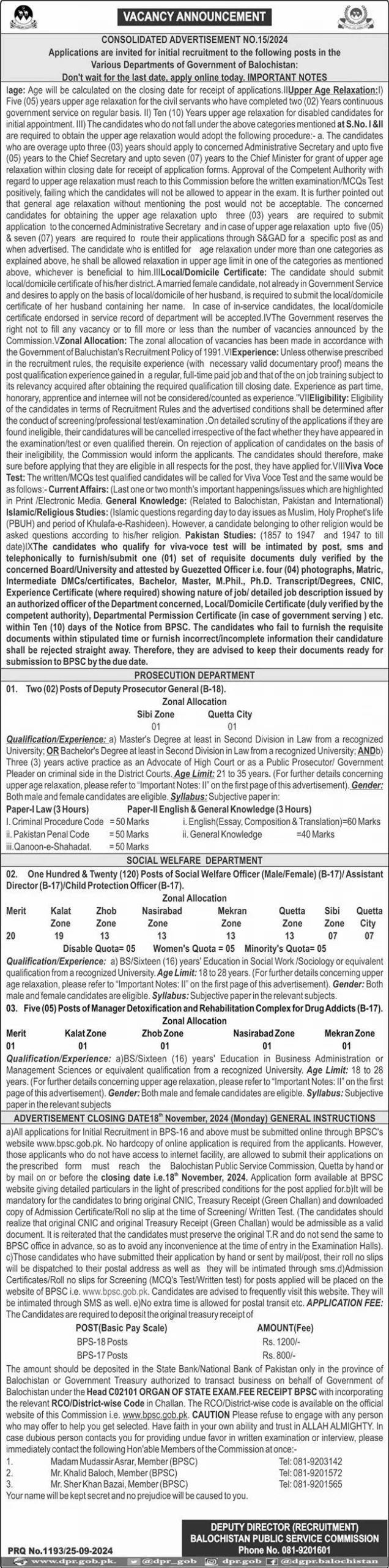 Latest BPSC Jobs