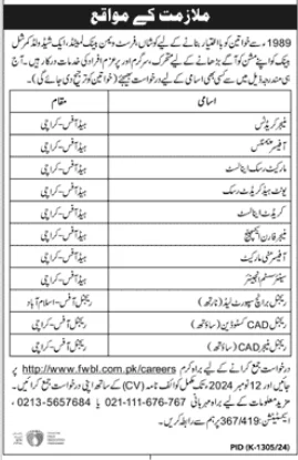 FWBL Jobs 2024